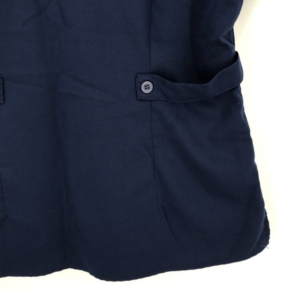 Barco Greys Anatomy Womens Scrub Top Large Blue Short Sleeve Shirt Pockets Nurse - Picture 13 of 15